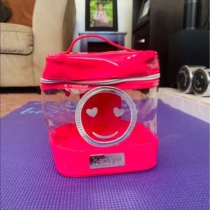 Girls Pink Emoji Makeup Bag